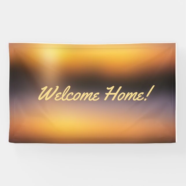 Begrüßungsbanner für Zuhause, speziell für Vinyl B Banner (Horizontal)