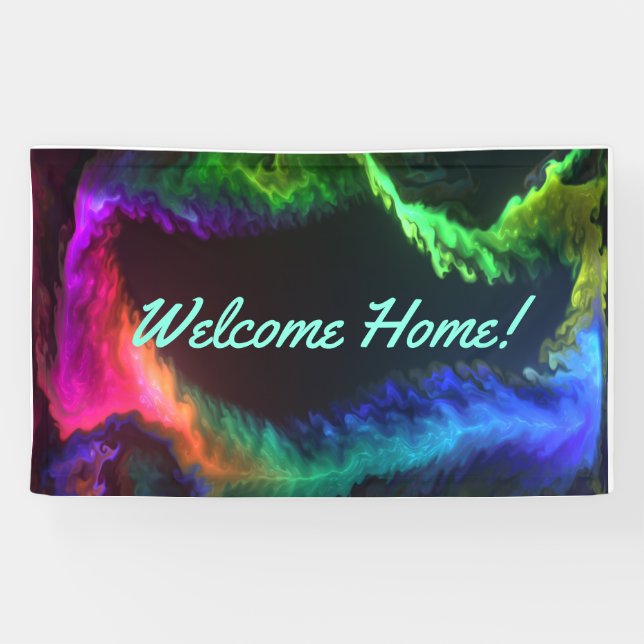 Begrüßungsbanner für Zuhause, speziell für Vinyl B Banner (Horizontal)