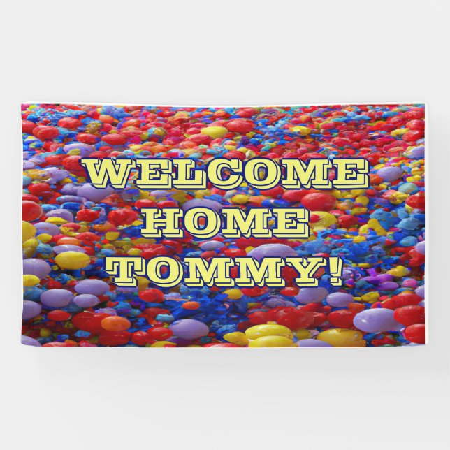 Begrüßungsbanner für Zuhause, speziell für Vinyl B Banner (Horizontal)