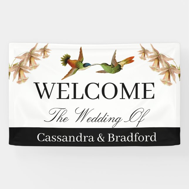Begrüßungsbanner | Hummingbird Wasserfarbe Banner (Horizontal)