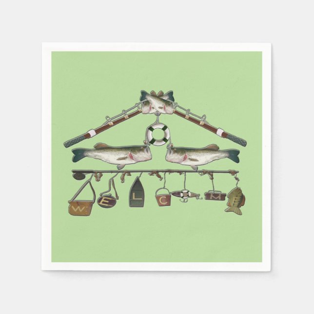 Begrüßungsbarsch Serviette (Vorderseite)