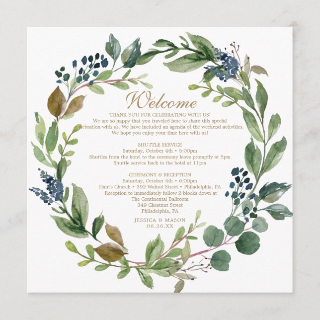 Begrüßungsbrief der Green Navy Programm (Vorderseite)