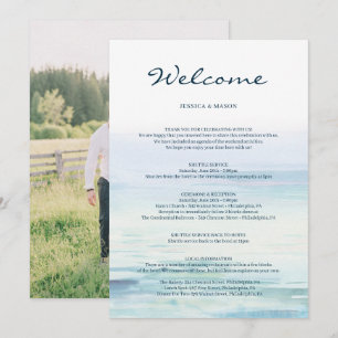 Begrüßungsbrief für die Hochzeit am Strand Programm