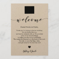 Begrüßungsbrief und Fahrkarte für Wyoming Wedding
