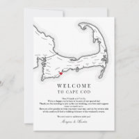 Begrüßungsbrief und Reiseroute von Cape Cod