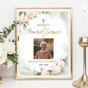 Begrüßungsdienst für das Foto "Aquarellblumen" Poster