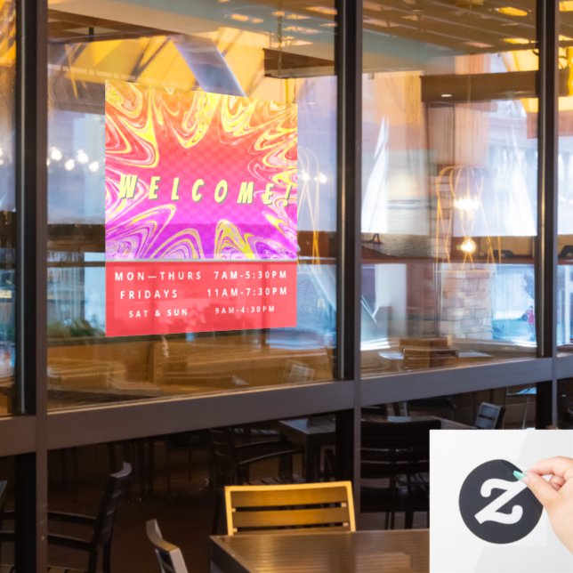 Begrüßungsfenster für personalisierte Geschäftszei Fensteraufkleber (Restaurantfenster)