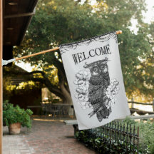 Begrüßungsflagge für graue Owl