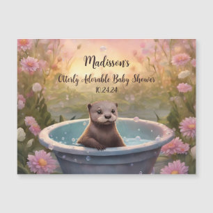Begrüßungsfreudige Babydusche Magnetkarte