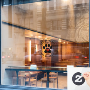 Begrüßungsfreundliches Etikett mit Herdpflasterkla Fensteraufkleber