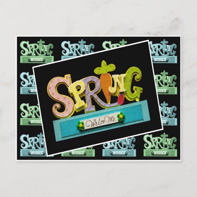 Begrüßungsfrühling Postkarte (Vorderseite)