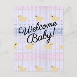 BegrüßungsjungBaby Einladungspostkarte