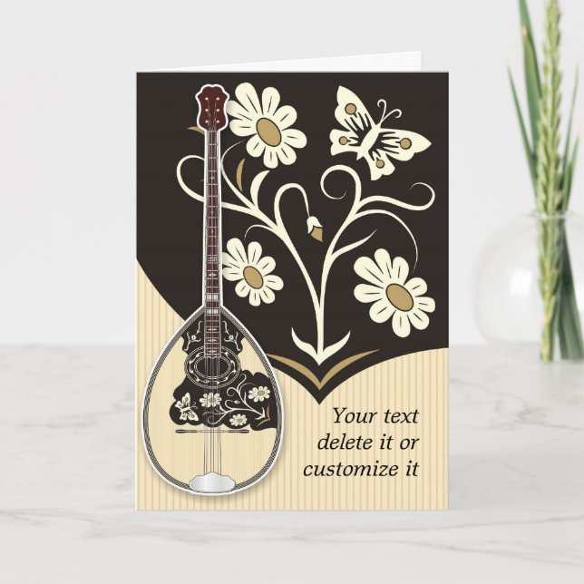 Begrüßungskarte Bouzouki Karte (Vorderseite)