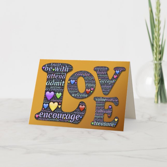 Begrüßungskarte der Liebe Feiertagskarte (Vorderseite)
