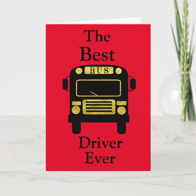 Begrüßungskarte des Busfahrers Dankeskarte (Vorderseite)