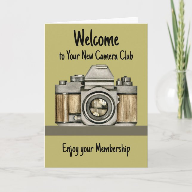 Begrüßungskarte des Camera Club Dankeskarte (Vorderseite)