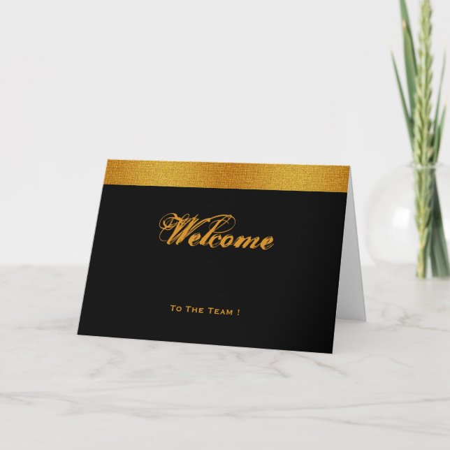Begrüßungskarte für das Black & Gold Abzeichen Karte (Vorderseite)