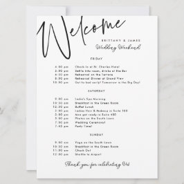 Begrüßungskarte für das Hochzeitwochenende Einladung