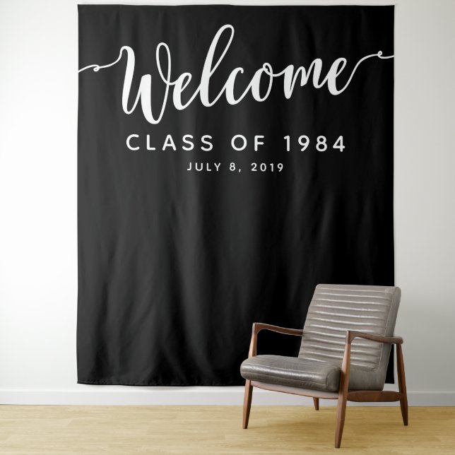 Begrüßungsklasse Wiedersehen-Foto-Stand-Backbanner Wandteppich (Beispiel)