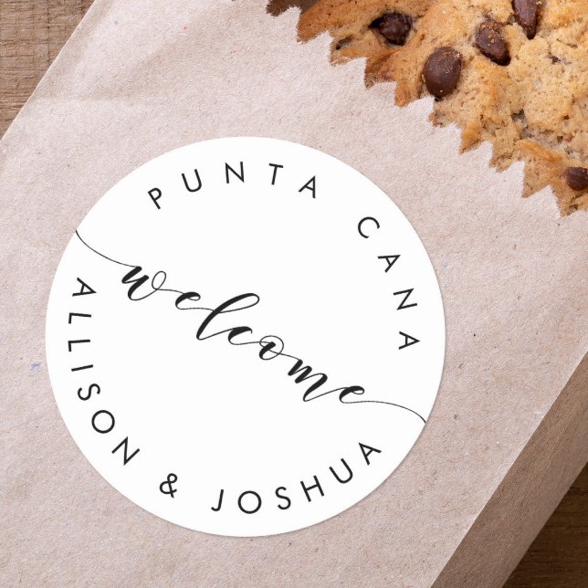 Begrüßungsmarken für Begrüßungsmarken im Hotel Runder Aufkleber (Von Creator hochgeladen)