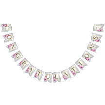 Begrüßungsparty farbenfroh rosa Blumen Golden