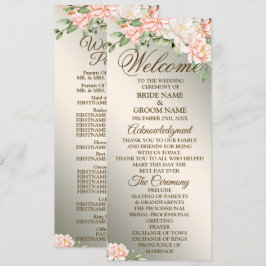 Begrüßungsparty Wasserfarbe Peach Blume Programm