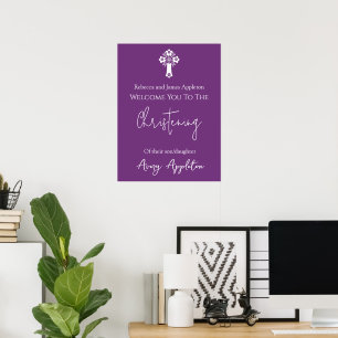 Begrüßungspposter florales Kreuzweiden süße Pflaum Poster