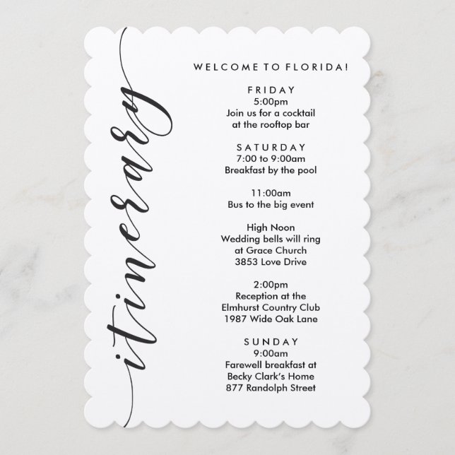 Begrüßungsreise mit dem Begrüßungsbeutel und Infor Programm (Vorderseite)