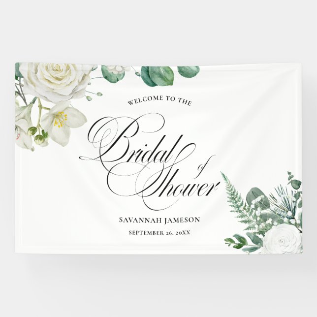 Begrüßungsschild für Brautpartys, Eukalyptus-Zeich Banner (Horizontal)