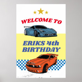 Begrüßungsschild für das Party, Rennschild Party Poster