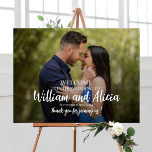 Begrüßungsschild mit Foto Poster