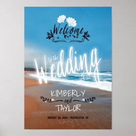 Begrüßungsschildkröte am Strand Poster