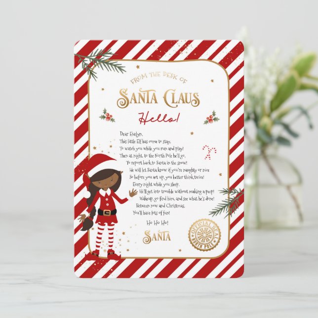 Begrüßungsschreiben der ersten Elf-Ankunft (Stehend Vorderseite)