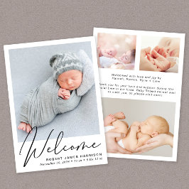 Begrüßungsskript 4 Foto Birth Ankündigung