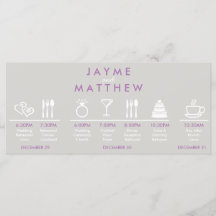 Begrüßungstablett-Hinweis für graue und Lila Hochz