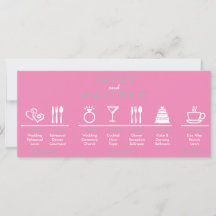 Begrüßungstablett in grauer und rosa Hochzeitschri