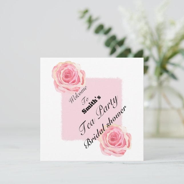 Begrüßungstablett-Party Einladung (Stehend Vorderseite)