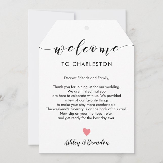 Begrüßungstags für Farbhochzeiten, Briefreise (Vorderseite)