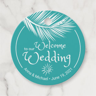 Begrüßungstasche für Hochzeiten am Strand Geschenkanhänger