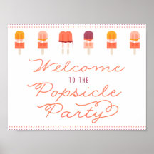 Begrüßungstür-Zeichen für Popsicle Party