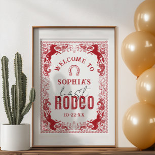Begrüßungsunterschrift der ersten Rodeo Geburtstag Poster