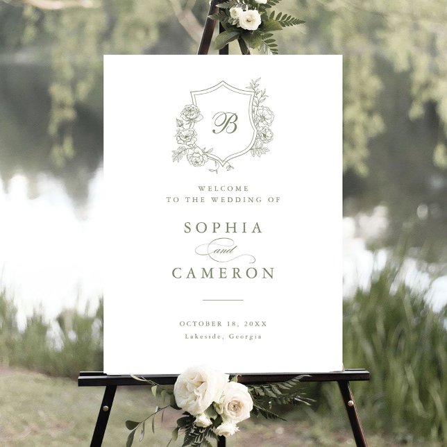 Begrüßungsunterschrift für florale Elegant-Rose Mo Poster (Von Creator hochgeladen)