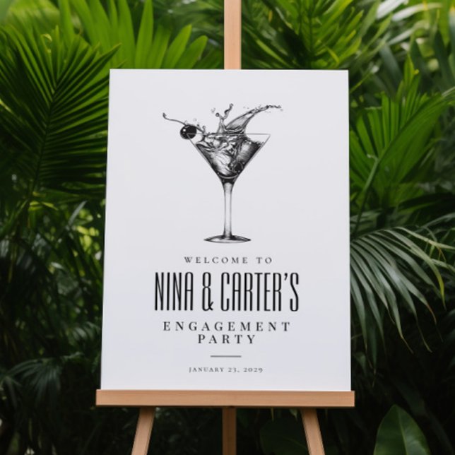 Begrüßungsunterschrift für moderne Cocktails Poster (Von Creator hochgeladen)