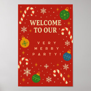 Begrüßungsunterschrift für Weihnachten Party   Spi Poster
