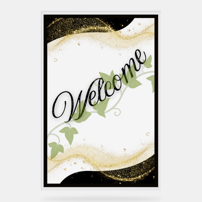 Begrüßungszeichen Acrylschild (Vorderseite)