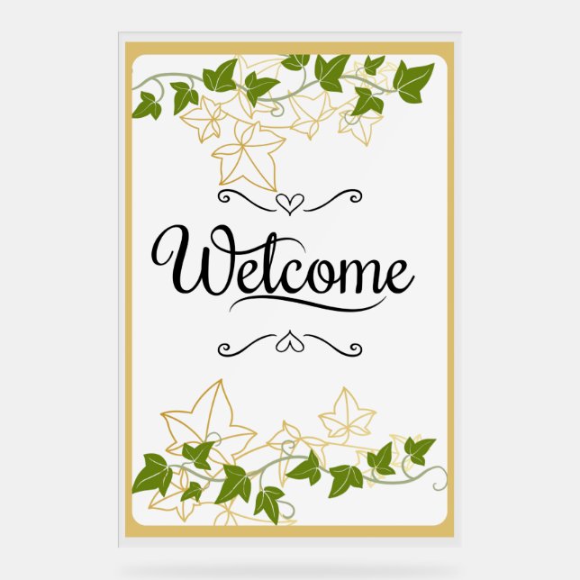 Begrüßungszeichen Acrylschild (Vorderseite)