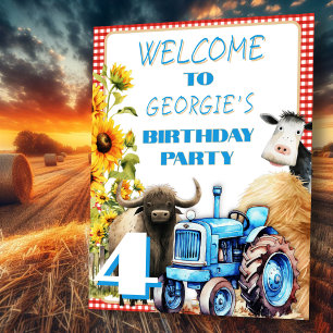 Begrüßungszeichen der Geburtstagsparty Poster