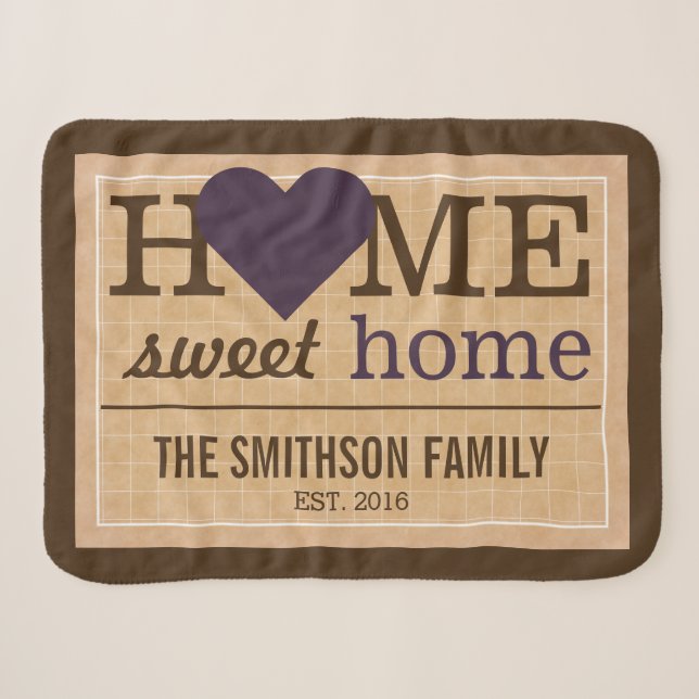 Begrüßungszeichen der Personalisierten Zuhause Swe Sherpadecke (Vorderseite (Horizontal))