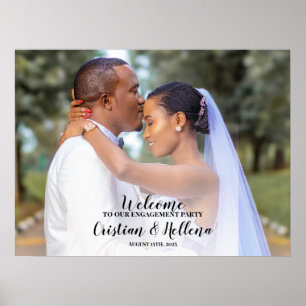 Begrüßungszeichen der Verbindungspartei mit Foto Poster