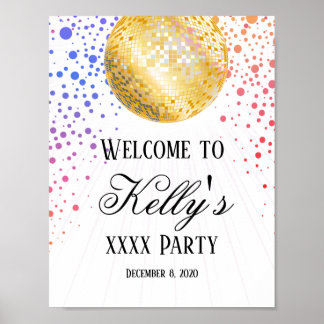 Begrüßungszeichen des Party Poster